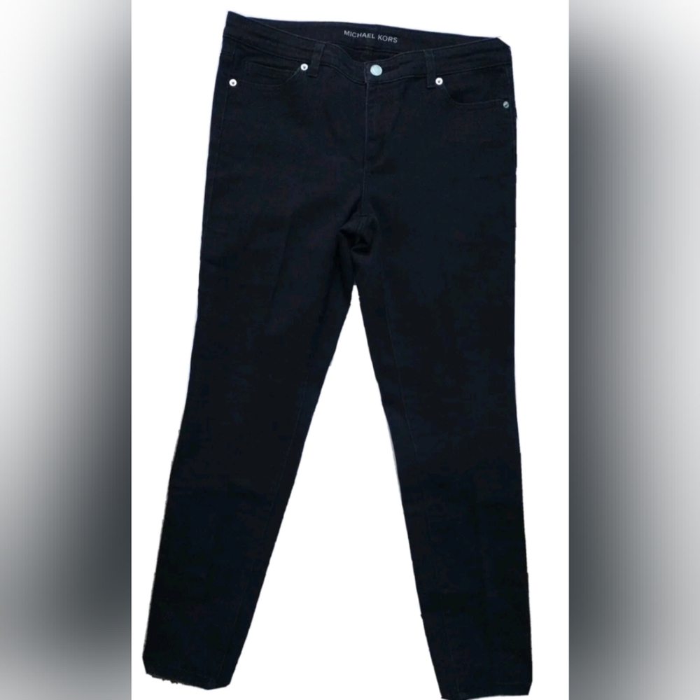 Michael Kors Womens Skinny Leg Jeans Black Size 8